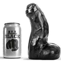 All Black - Dong Réaliste Noir 17 Cm